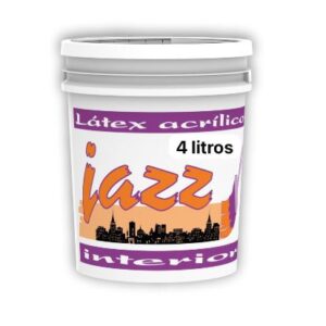 PINTURA LATEX INTERIOR (BLANCA) LINEA ECONOMICA JAZZ - 4 LITROS