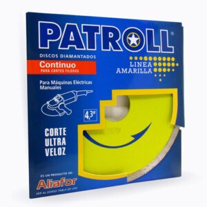 DISCO DIAMANTADO CONTINUO 115mm PATROLL AMARILLA ALIAFOR