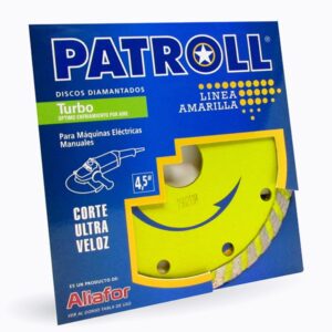 DISCO DIAMANTADO TURBO 115mm PATROLL AMARILLA ALIAFOR